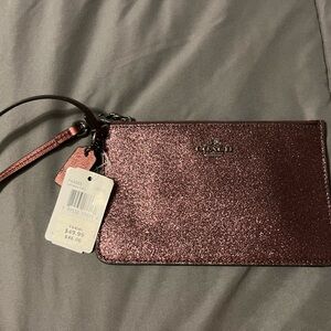Coach Sparkling Metallic Cherry Wristlet